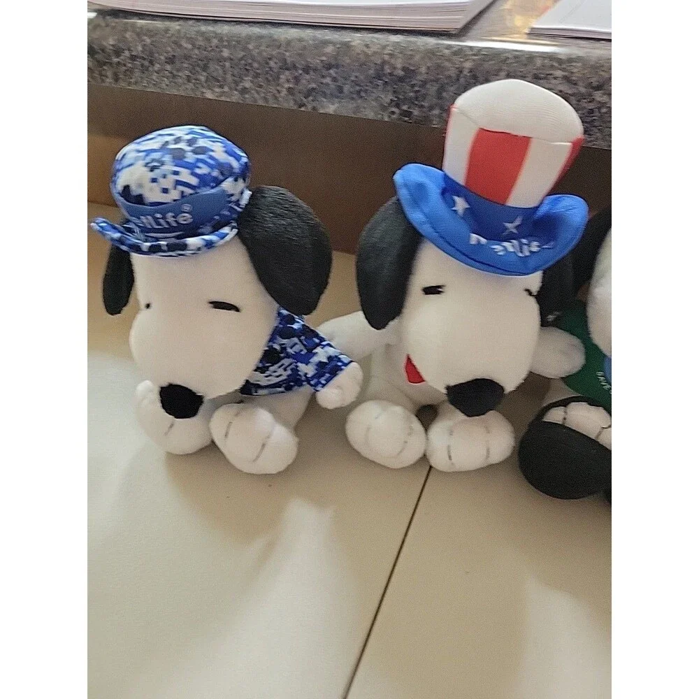 2011 Snoopy‎ Plush Toy Lot Metlife Dressed up Baseball July 4th Camo etc..